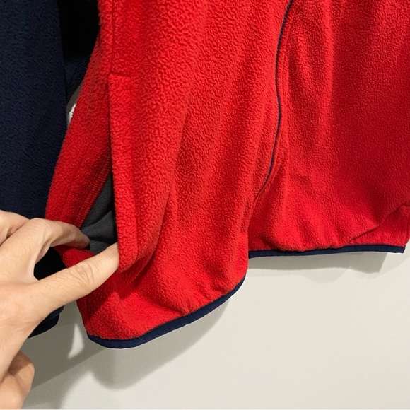 PATAGONIA Kids' Micro D Snap-T Fleece Jacket Size Large 12 Red Blue - Picture 4 of 10